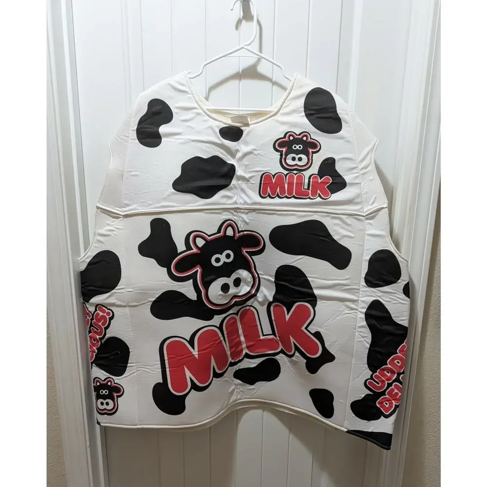 Cow Milk Carton Halloween Costume Drink Snack Child One Size Cosplay